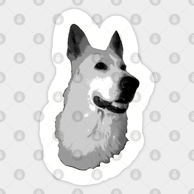 White German Shepherd Swiss Shepherd Sticker by DesignFunk